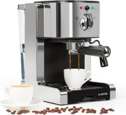 Passionata 15 espressomachine 15 bar capuccino melkschuim zilver