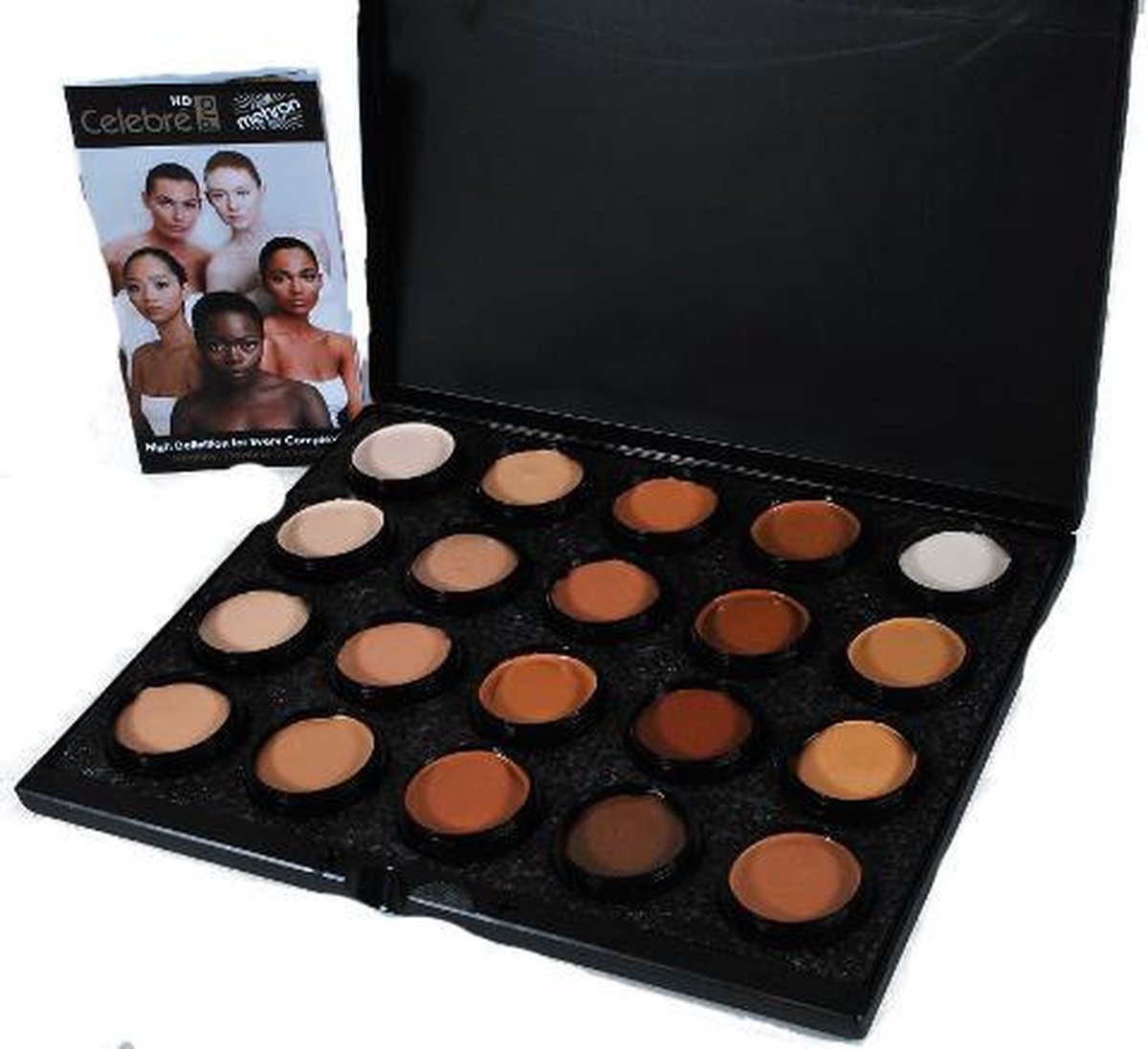 Mehron Celebre Pro-HD Cream Foundation Palet met 20 kleuren voor de professionele visagist en MUA
