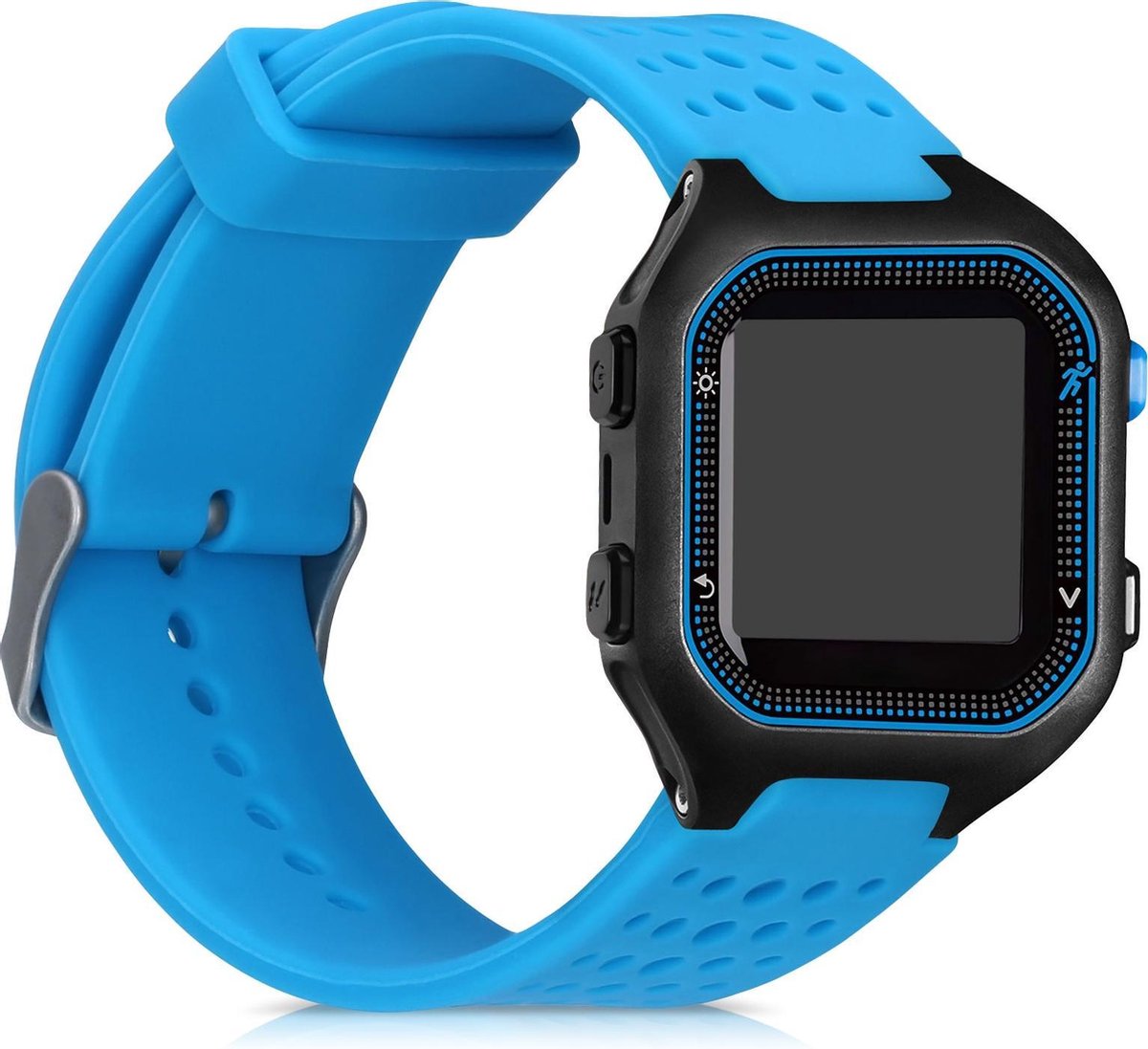 kwmobile horlogeband voor Garmin Forerunner 25 (L - 40 x 47 x 13.9 mm) - siliconen armband voor fitnesstracker - blauw