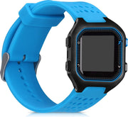 kwmobile horlogeband voor Garmin Forerunner 25 (L - 40 x 47 x 13.9 mm) - siliconen armband voor fitnesstracker - blauw