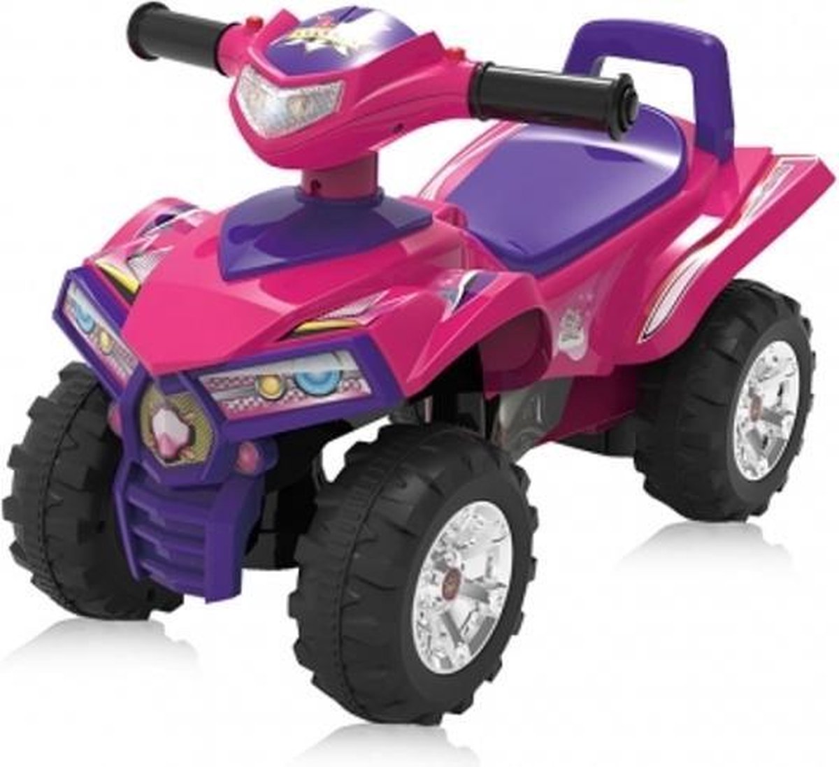 Chipolino Quad Loopauto ATV - Loopauto - Met muziek en geluid - Opbergruimte - Roze