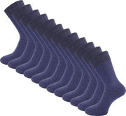 12 paar Herensokken - First-Class - Naadloos - Indigo - Maat 47-50