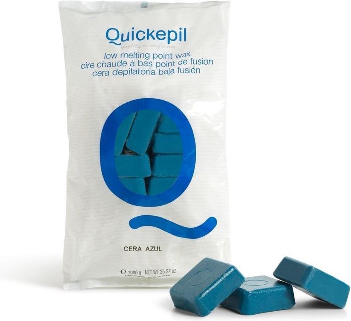 Ontharingswax blokken 1kg. Blauw