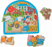 Bigjigs - Houten Lagenpuzzel Boerderij