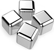 RVS Wiskeystones Valain - Premium set - Metalen Whiskey Stenen - 4 Stuks