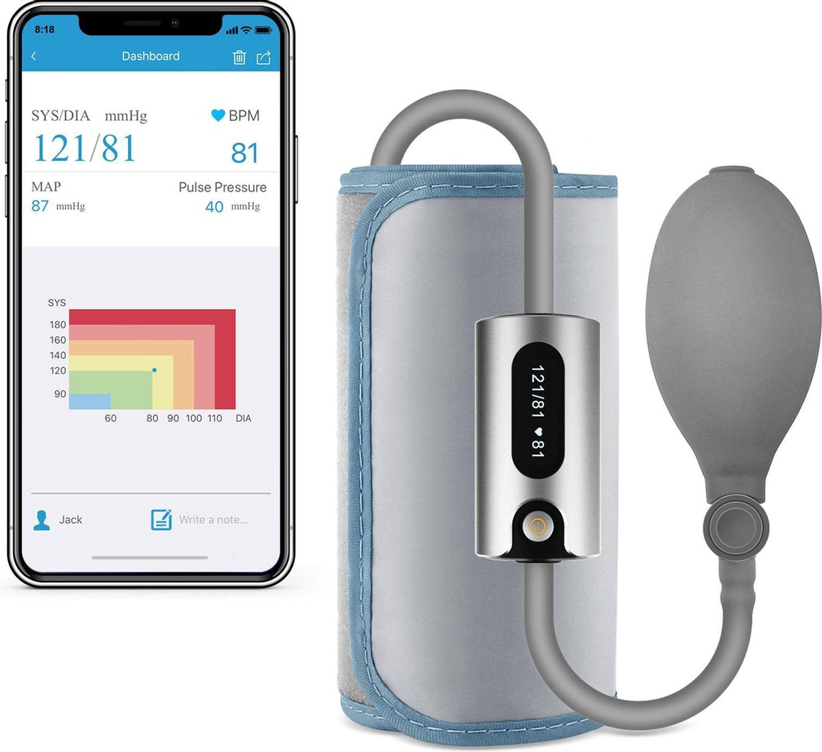 UltraMed® AirBP 2 Smart Bovenarm Bloeddrukmeter - Bluetooth - Klinisch Gevalideerde - Ultra Draagbaar