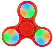 Hand Spinner met LED verlichting rood 7.5 cm