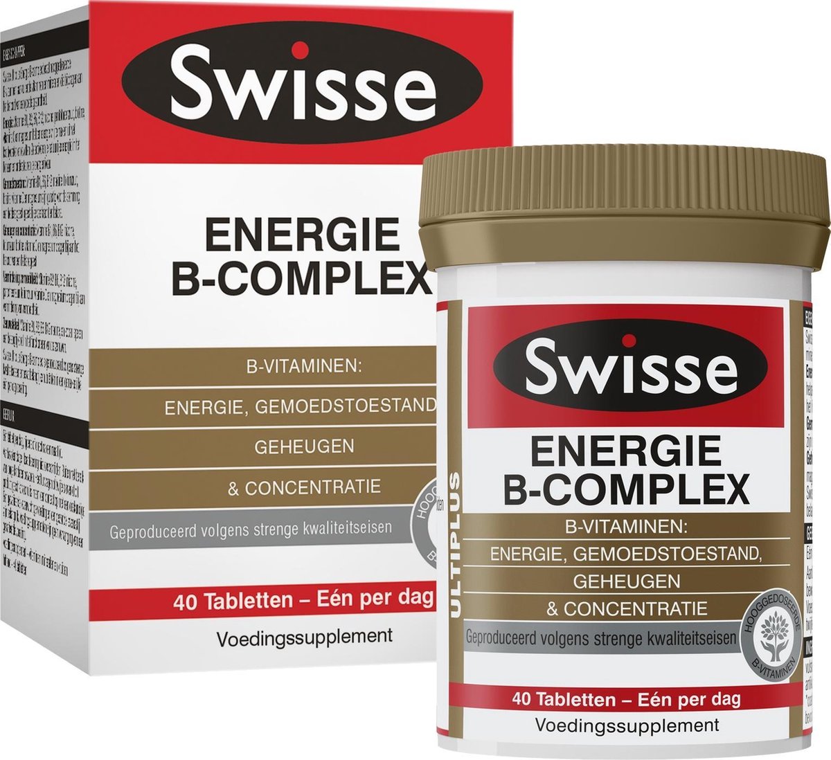 Swisse Energie B Complex Multivitaminen Voedingssupplement - 40 Tabletten