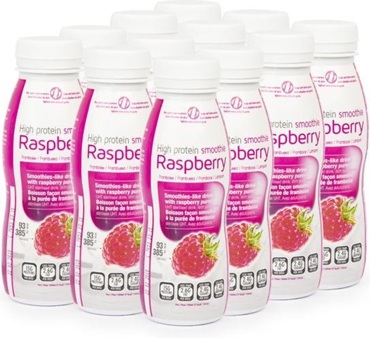 Protiplan | Tray Proteïne Smoothie Framboos | 12 x 250 ml | Fruitige Smoothie Eiwitdieet | Voordeelpak | Snel afvallen zonder poespas!