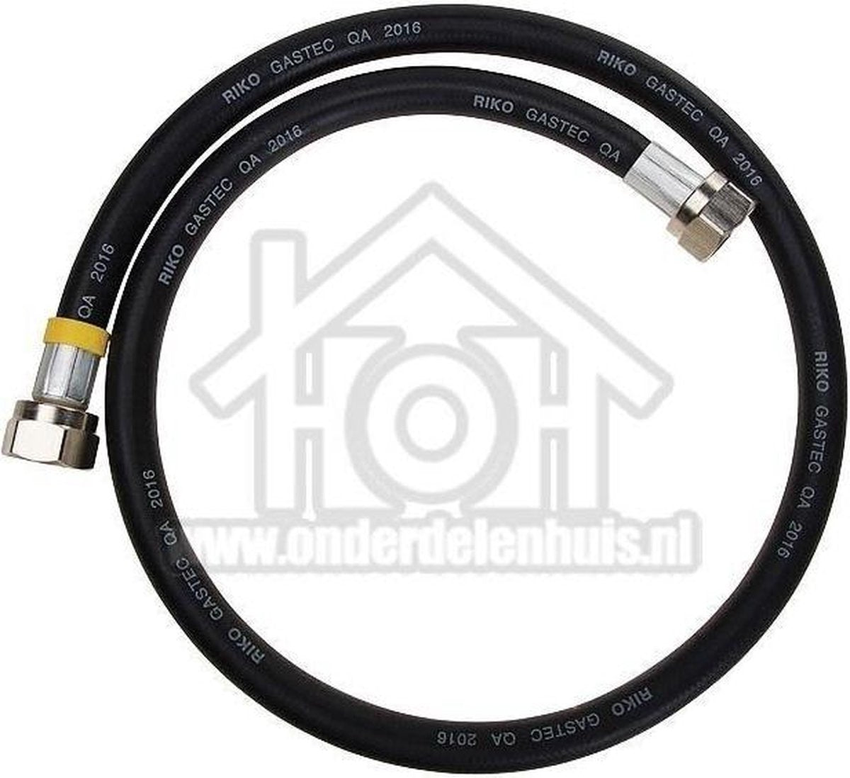 Easyfiks Gasslang Rubber flexibel voor los staande apparaten Gastec 100 cm met koppelingen SM2053