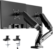 Douxe FM-SPM2 - Dubbele Gasveer Monitorbeugel - Monitor Arm 13-27 Inch - Full Motion voor op Kantoor en Thuis - Zwart