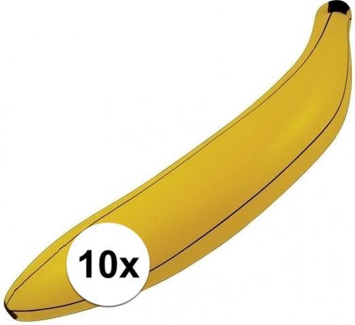 10x Opblaasbare banaan/bananen 80 cm