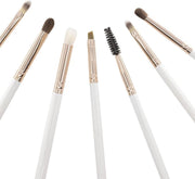 CAIRSKIN Go Golden Full Eyes Brush Set - 7 Professional Natural Hair Brushes - Kwastenset voor Ogen Wenkbrauwen & Eyeliner - Professionele Visagie