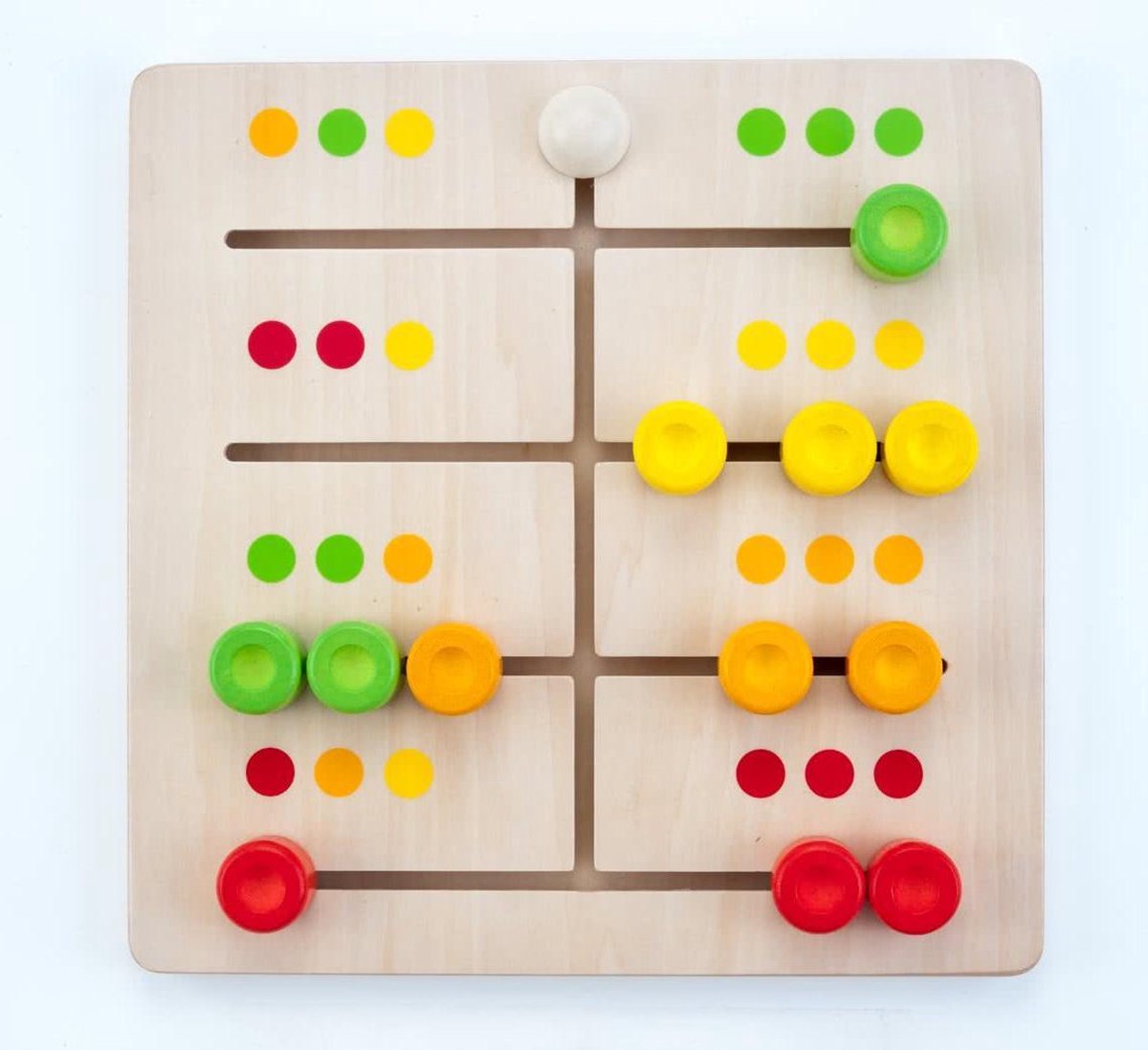 Abacus sliding puzzle 30 x 30 cm rubber wood 30 x 30 x 4