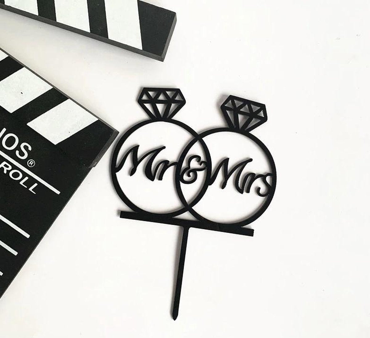Akyol® Mr & Mrs Taartdecoratie versiering| Taart topper| Cake topper| Huwelijk |Bruiloft |