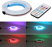 1.5m Auto Auto Waterdicht Universeel Achter Kleurrijk Stromend licht Achterlicht Lichten met RF Draadloze afstandsbediening en Achterlichtcontroller