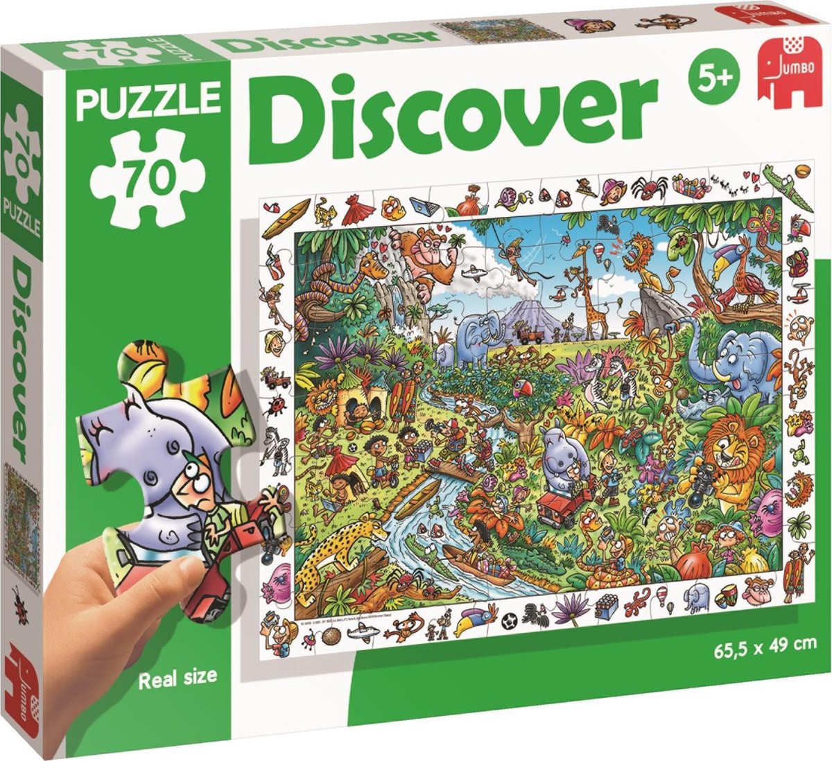 Premium Collection Children Puzzle Discover: Safari 70 pcs Legpuzzel 70 stuk(s)