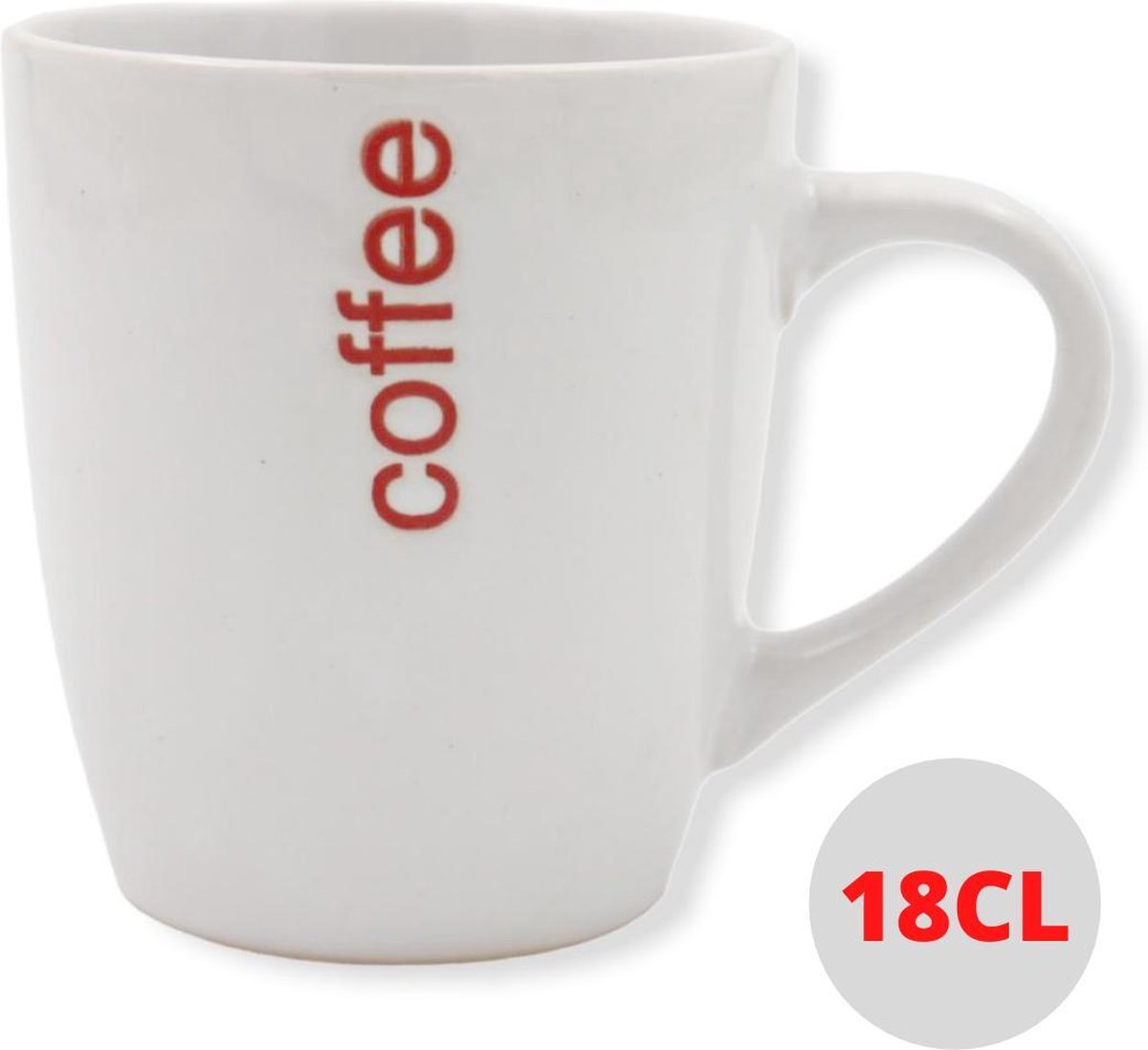 YILTEX – Koffiebekers – Koffiekopjes - Mokken – set van 6st – Porselein – 180ml - Wit