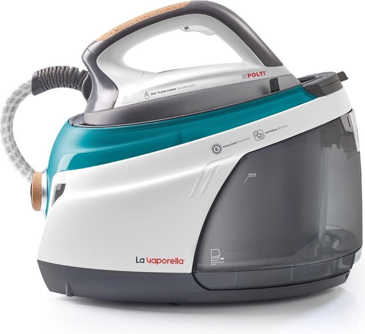 Polti La Vaporella XT100C 2400W 1.5l Aluminium zoolplaat Grijs