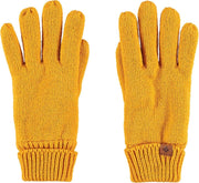 Okergele gebreide handschoenen voor kinderen - One size - Warme fleece voering handschoenen voor jongens/meisjes