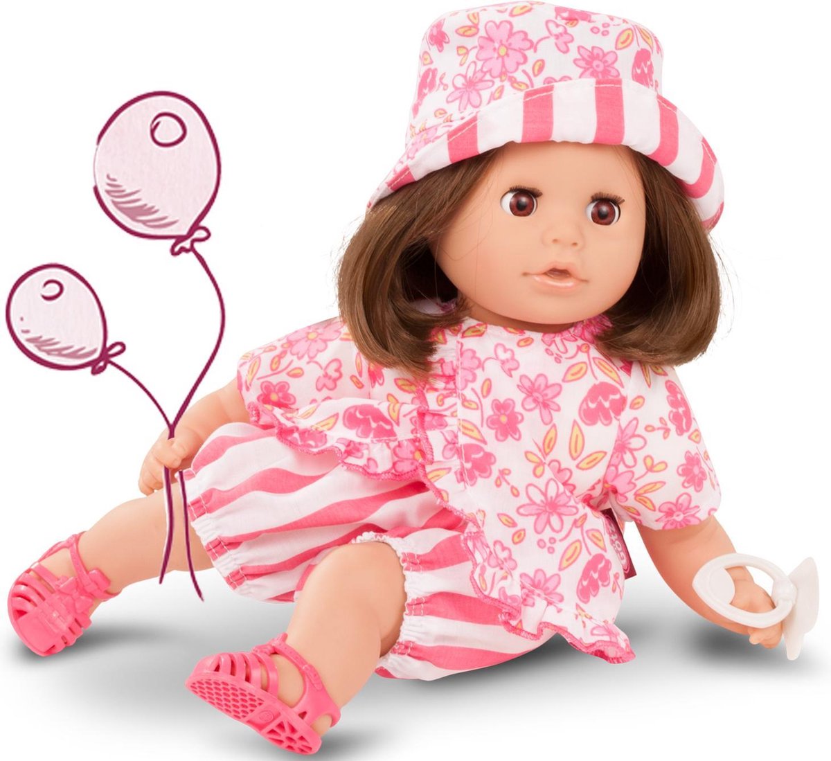 Götz babypop badpop  Aquini stripe vibes 33cm