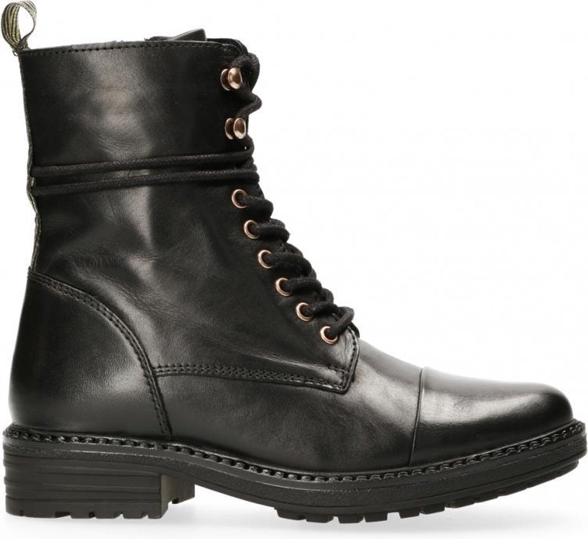 Van Dalen  - Veterboot Leer - Womens - Black - 41