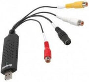 DVD Video Capture Converter voor Win7/8/XP/Vista - Draagbaar - DVD DVR VHS Audio DVR Audio Converter Adapter - USB 2.0 Zwart