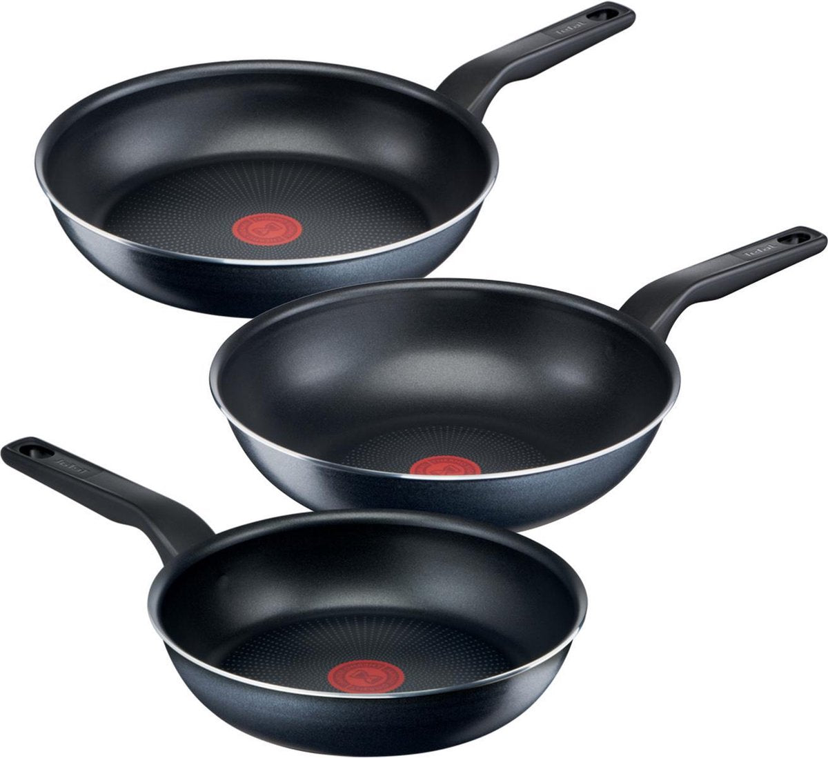 Tefal XL Force Pannenset 3 delig -  Kookpannen Ø 24 cm + Ø 28 cm & Wokpan Ø 28 cm - Niet geschikt voor inductie