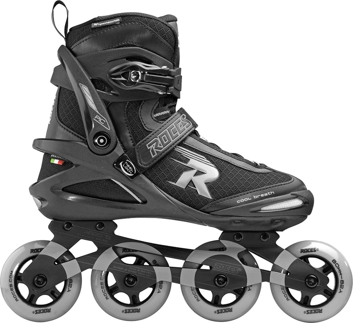 Roces Pic Tif 80 Skeelers / Inline Skates - Zwart/Grijs Heren - Maat 40