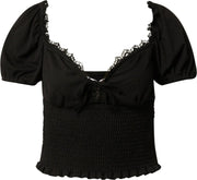 Glamorous blouse Zwart-12 (M)