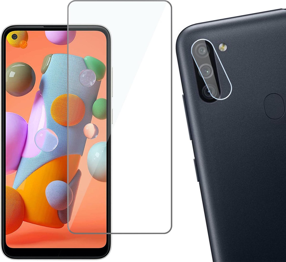 Beschermglas Samsung A11 Screenprotector - Samsung Galaxy A11 Screen Protector Glas en Samsung A11 Screenprotector Camera