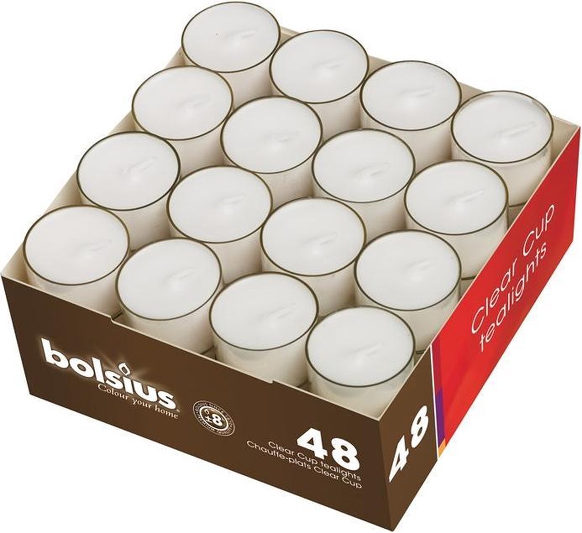 Bolsius Theelicht 8u doos a 48 stuks