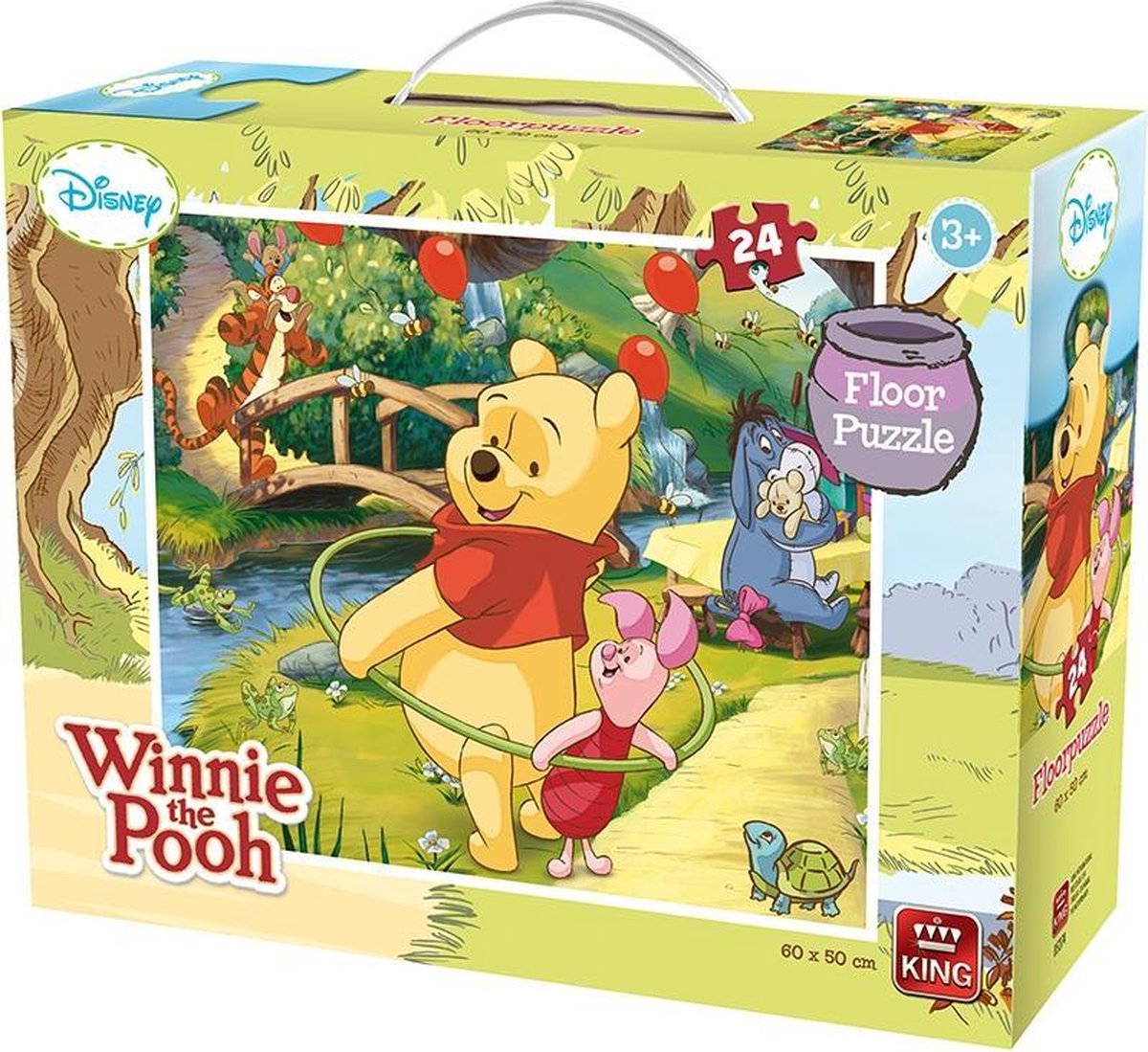 Disney Winnie the Poeh Vloerpuzzel (60 x 50 cm) - 24 Stukjes - Grote Puzzel