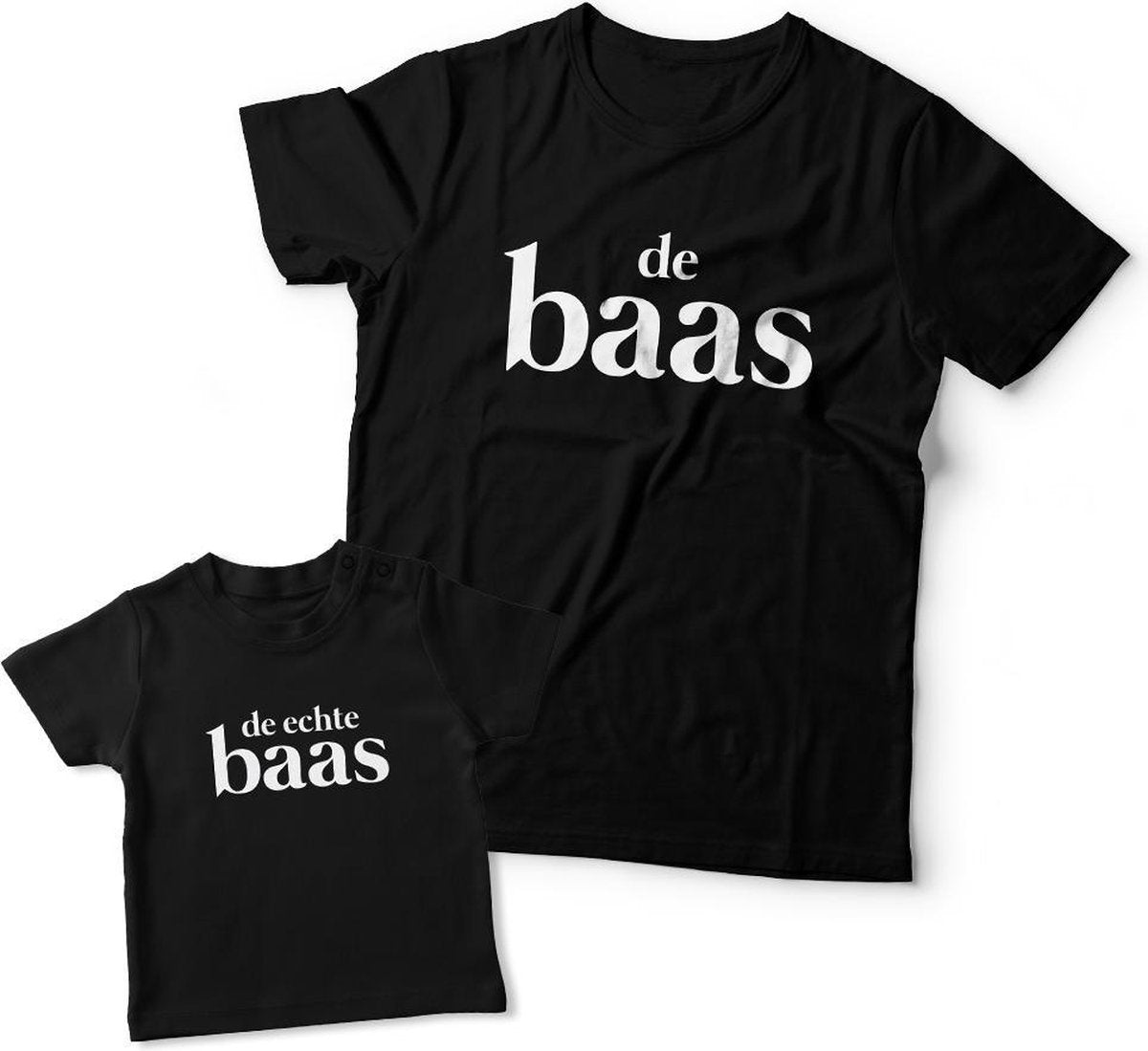 Matching shirts Vader & Zoon | De Echte Baas | Papa maat S & Zoon maat 68