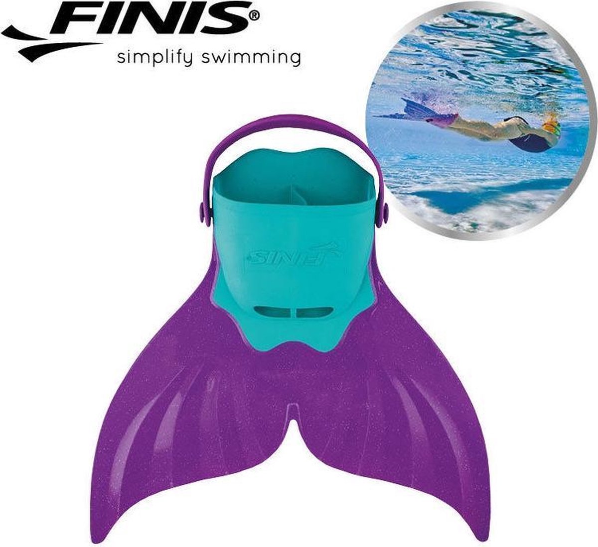 Finis Mermaid Swim Fin Zeemeerminstaart Ariel Tail - Paars