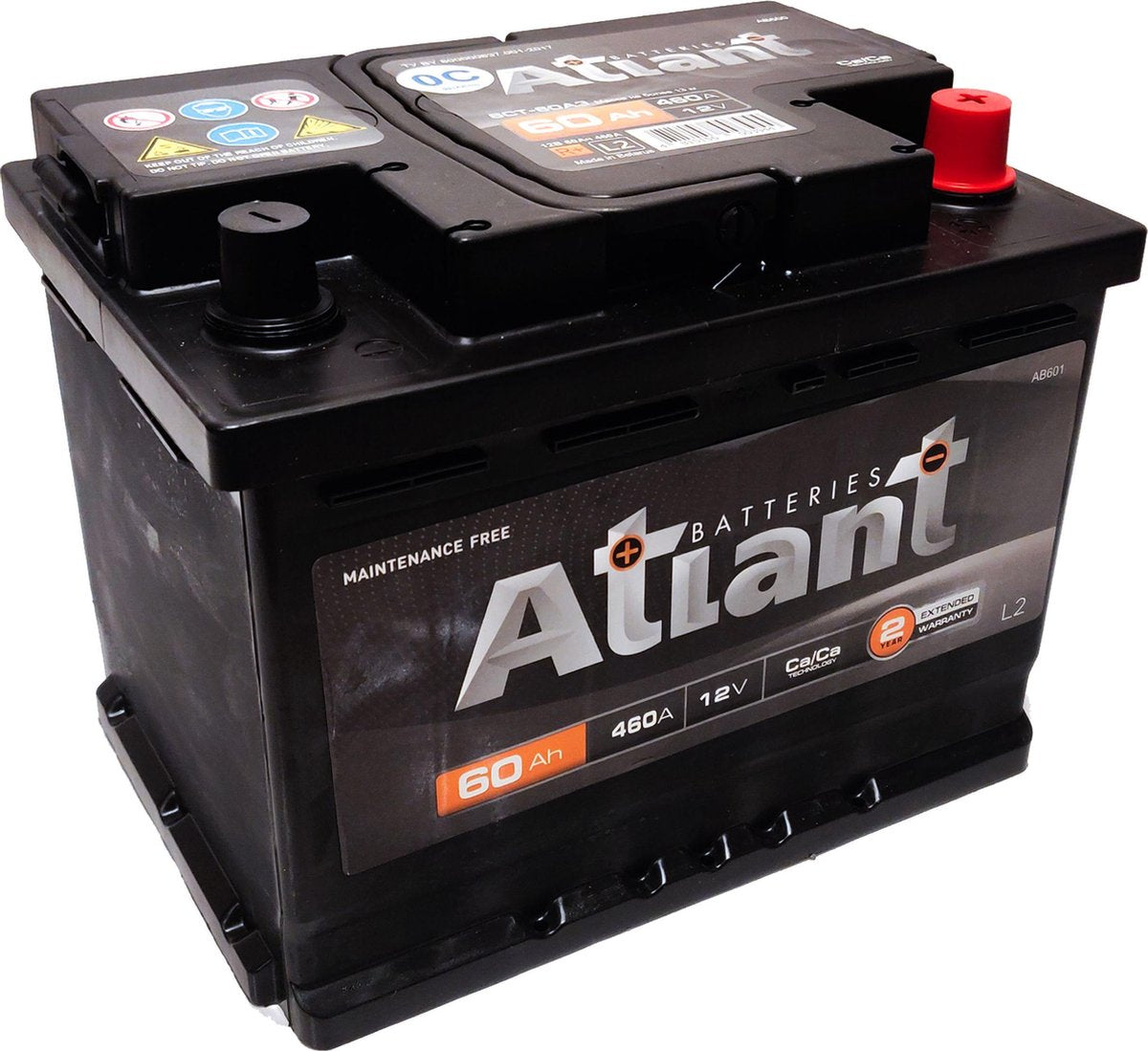 ATLANT Econom 60Ah 460A 12V R+ - Accu - Loodaccu Startaccu Autobatterij Batterie de Voiture Car Battery Akku