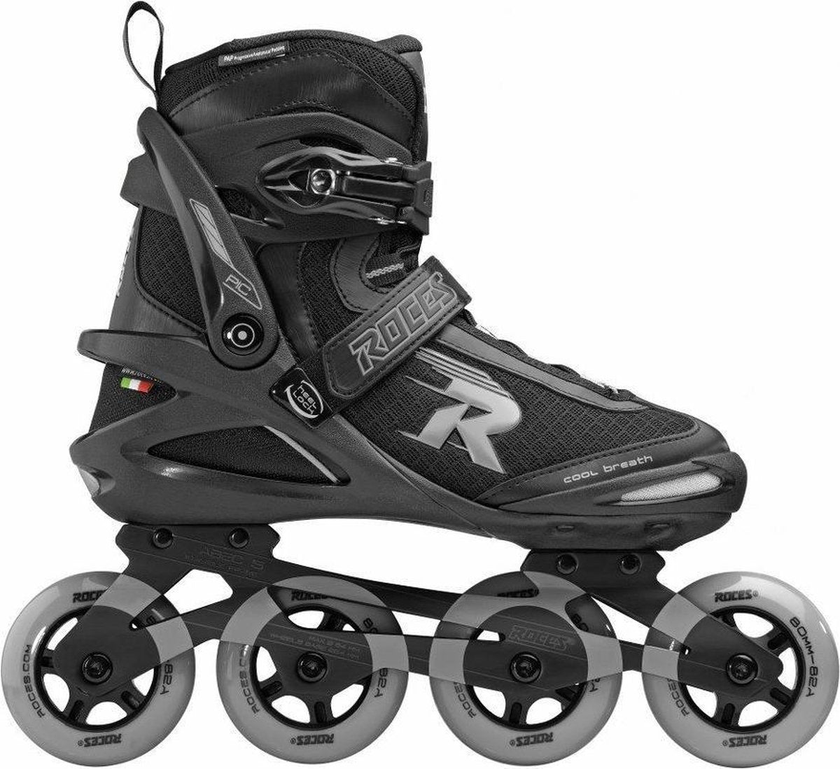 ROCES Inlineskates Unisex PIC TIF 80 - Zwart/Grijs 44