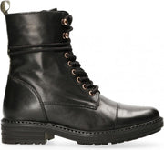 Van Dalen  - Veterboot Leer - Womens - Black - 36