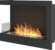 Infire - bio ethanol haard hoek links - sfeerhaard  met glas - inzethaard 60x45cm.