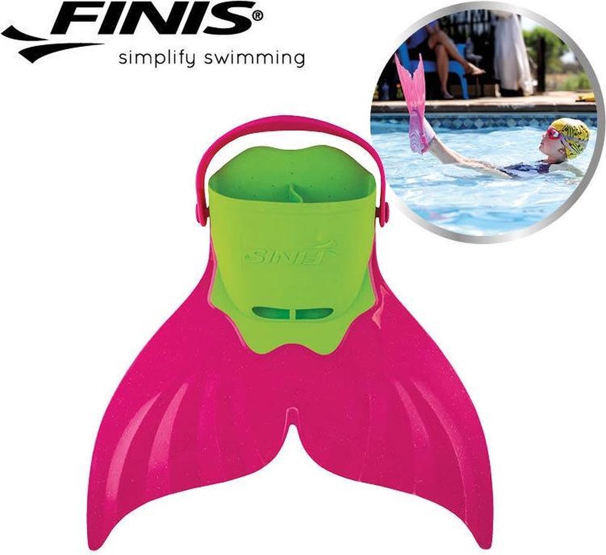 Finis Mermaid Swim Fin Zeemeerminstaart Ariel Tail - Roze