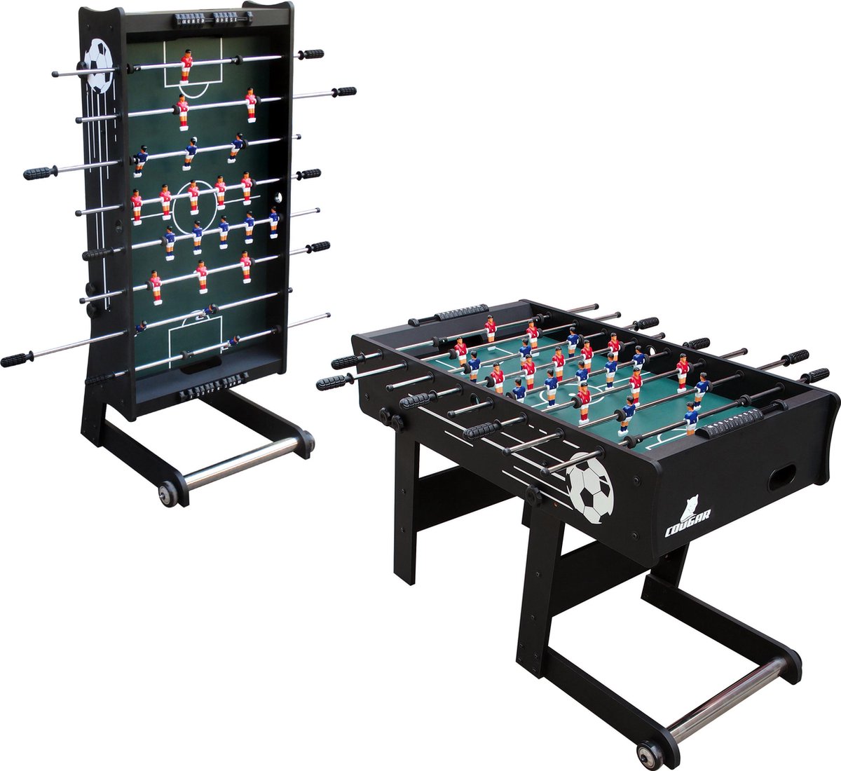 Cougar Scorpion Kick opklapbare Voetbaltafel - 122 x 61 x 80 cm - Incl. ballen