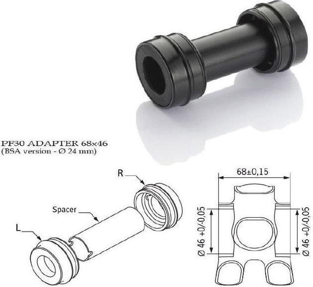 Dedacciai adaptors PF30 - BSA