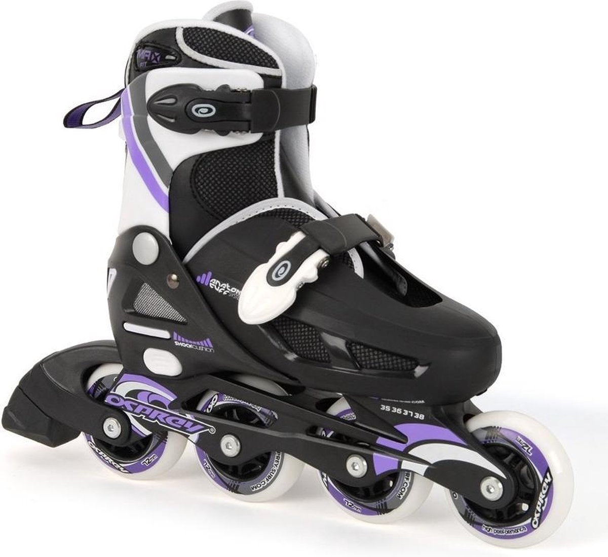 Osprey Meisjes inline skates verstelbaar zwart paars maat 33-37