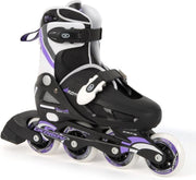 Osprey Meisjes inline skates verstelbaar zwart paars maat 33-37