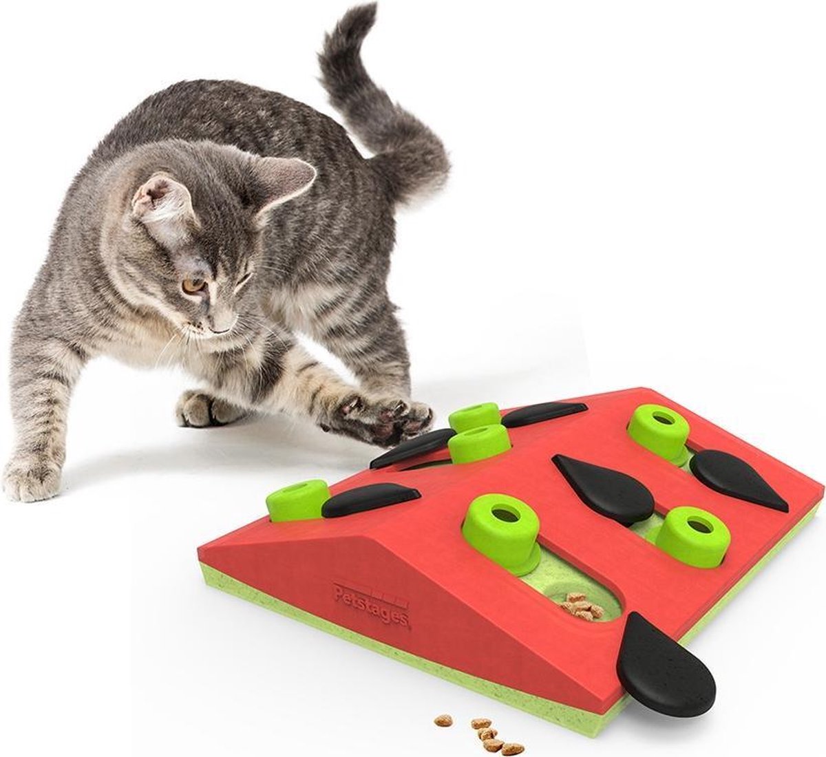 Interactieve puzzel vulbaar met snacks voor katten - Petstages Melon Madness - Instelbare moeilijkheidsgraad