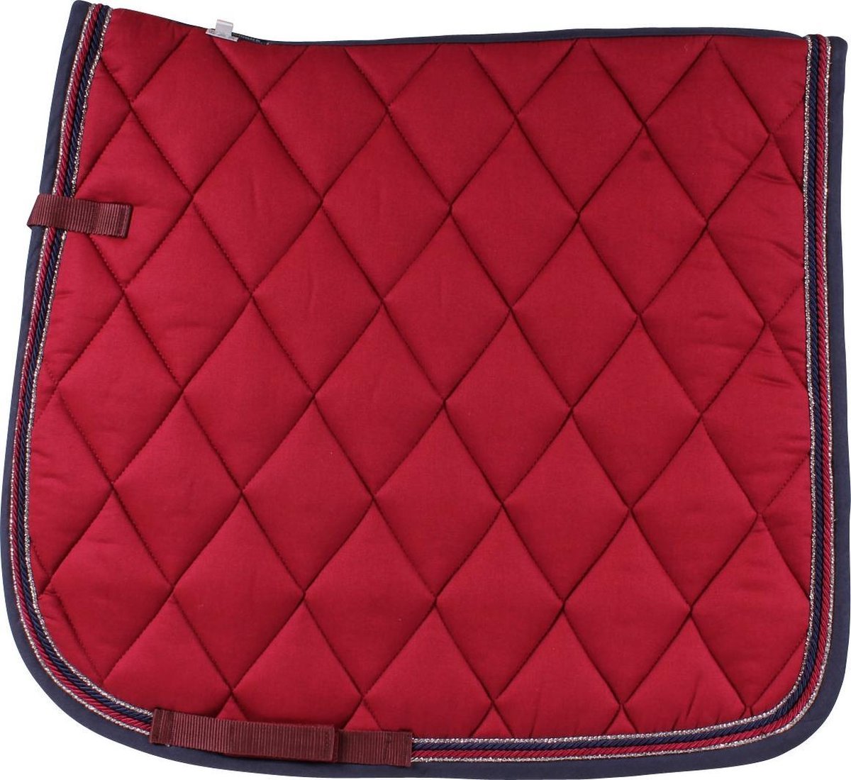 Horsegear Zadeldek  Deluxe - Dark Red-dark Blue - dressuur Full