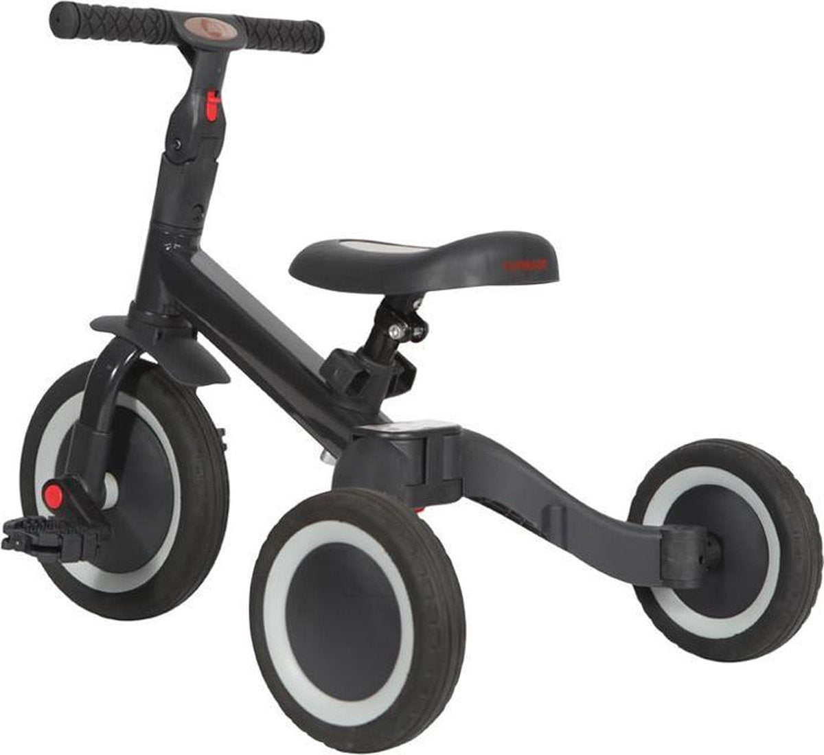 Topmark 4 in1 Driewieler - Loopfiets - Balance Bike - Kaya - Antracite