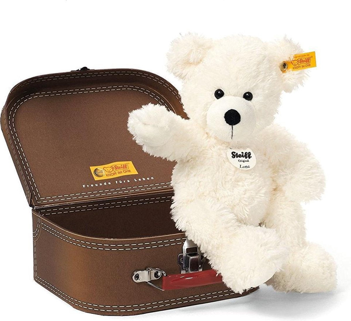 Lotte Teddybeer In Koffer - Wit