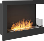 Infire - bio ethanol haard hoek rechts - sfeerhaard  met glas - inzethaard 60x45cm.
