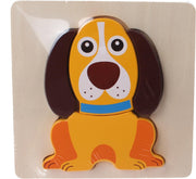 Jouéco Vormenpuzzel Hond Junior Hout 4 Stukjes